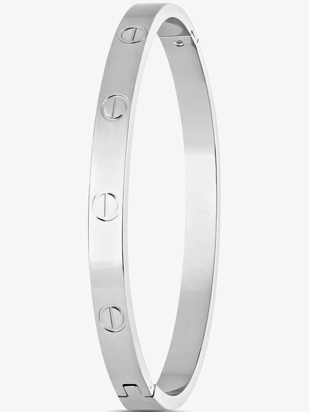 New Clip On Stainless Steel Screw Cuff Bangle